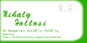 mihaly hollosi business card